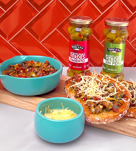 Dip de aceitunas con albahaca