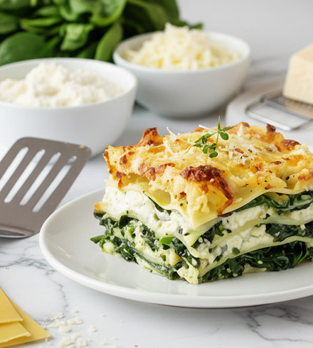 Lasagna con espinaca