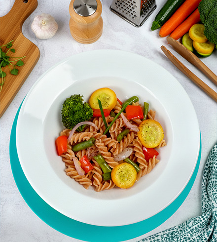 Pasta integral con verduras