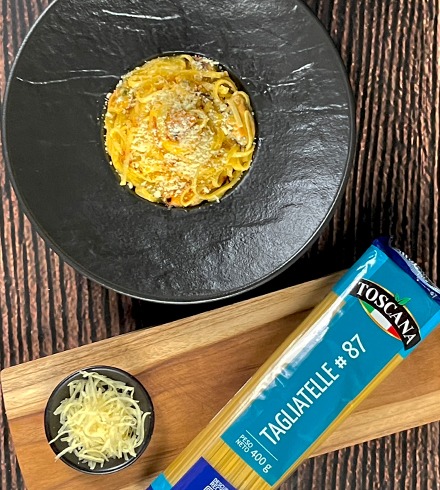 Carbonara con Mejillones